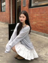 DN Cotton100 Tiered Mini Skirt Pants (2color)