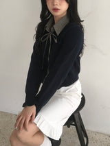 Frill Short Cardigan