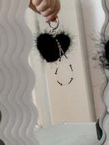heart keyring_black