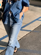 [MADE] DITZ HALF DENIM SHIRT