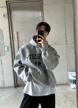  Urban University Embroidery Double Middle Overfit Hoodie