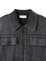 Washing trucker cardigan 2color