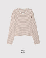 LM Border Rib Loose Round T-Shirt (3color)