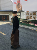 Vibrick Brown Balloon Wide Pants
