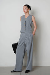 Slim Line Vest__Gray Stripe