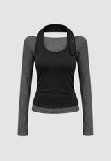 Lea Halter Layered Slim Top