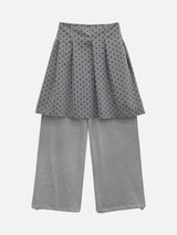 [Detachable] ドットラップスカートスウェットパンツ (2c)