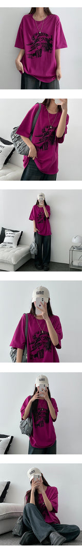 レクシーレタリング半袖Tシャツ