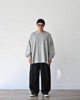 DRW D-RING ONE TUCK BALLOON PANTS BK 