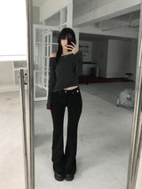 Lux cotton bootcut pants (2 colors)
