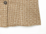 Lurex Tweed Puff Blouse