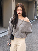 #コジーワンショルダールーズウールニット (4color)