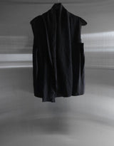 Raven Scarf Blouse Two-Piece Set