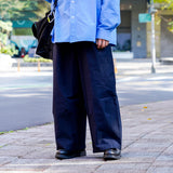 Cotton wide-leg casual pants