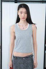 Basic Ribbed Sleeveless (Gray)