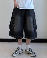 Faded Vintage Bermuda Cargo Denim