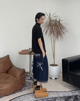 Med Low Cut Half Zip-Up Short Sleeve T-shirt