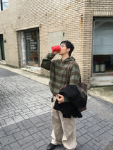 No.1413 ダイイングストライプフードジップアップ