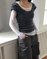 ネヴ スクエアネック ロングスリーブ Tシャツ (9 Colors)