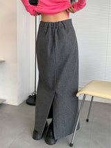 WOOL SOFT LONG SKIRT (4COLOR)