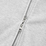 KIRSH PLAIN SLIM FIT CROP HOODIE ZIP UP - GRAY   