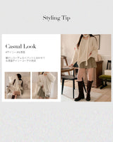 Wool knit one-piece & tie set