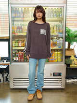 FLAG BOATNECK KNIT CHARCOAL