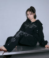 ラインストーンロゴスウェットパンツ