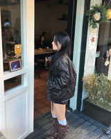 Humming leather jacket
