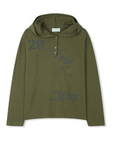 (UNISEX) Attack Henley Hooded Long Sleeve