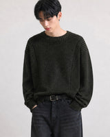 (UNISEX) Two-Tone Round Knit