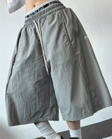 ハイクオリティ💜スナップナイロンバミューダパンツ 💚🤍🤎🖤6カラー