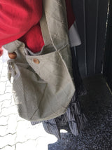 センドダイヤモンドエンボスコットンショルダーバッグ