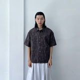 Textured Plaid Boxy Shirt