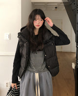 Miley String Hooded Vest Padded