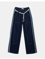 [BELT SET] Rope Line Denim Pants