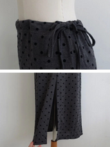 プティットドットスリットスカート (CHARCOAL, BLACK 2COLORS!)