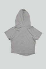Let henley crop hoodie top