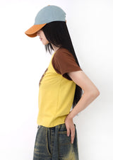 トーンダウンラグラン半袖Tシャツ