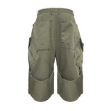 VTG BACK BOOTS CARGO SHORTS_KHAKI
