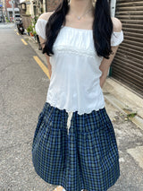 トミー オフショルダーリボンシアートップス