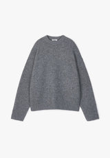 BEANIE SET OVERSIZED KNIT (GREY)