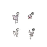 [SET] Aurora Butterfly Ribbon Piercing