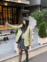 【MADE】フルカシミヤアンバランスオフショルダーニット