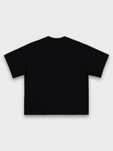 ラインスカルTシャツ - ブラック