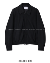 Harrington Overfit Wool Collar Jacket