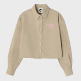 キャンパスラバーベージュクロップシャツ[For women]