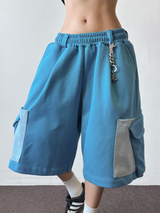 Similar Color Block Keyring Cargo Bermuda 3 Color 