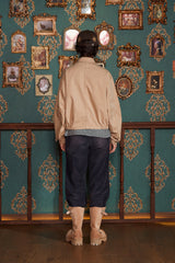 POCKET ARGYLE SHORT JACKET / BEIGE