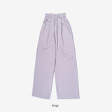 Bent Wide Pintuck Slacks